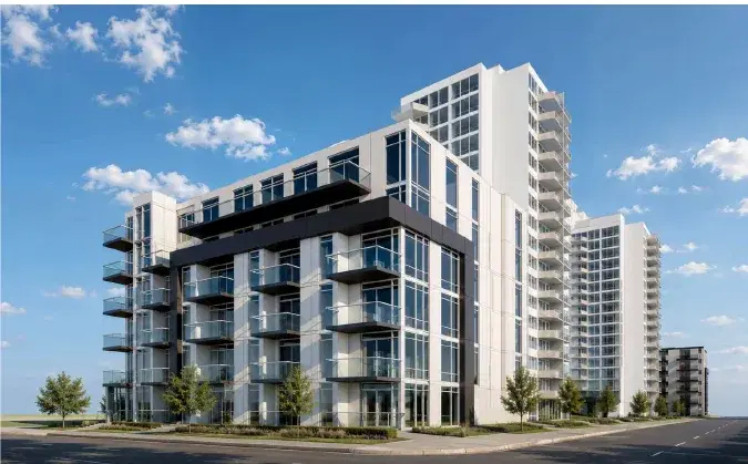 Nelson Towers and low-rise development in Burnaby — portfolio rendering